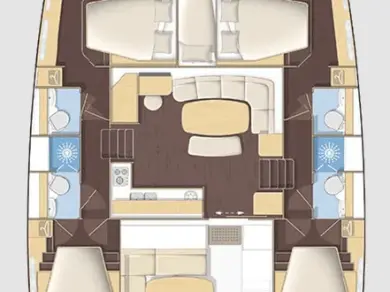 Lagoon Lagoon 420 charter bareboat or captained in  Deme of Volos