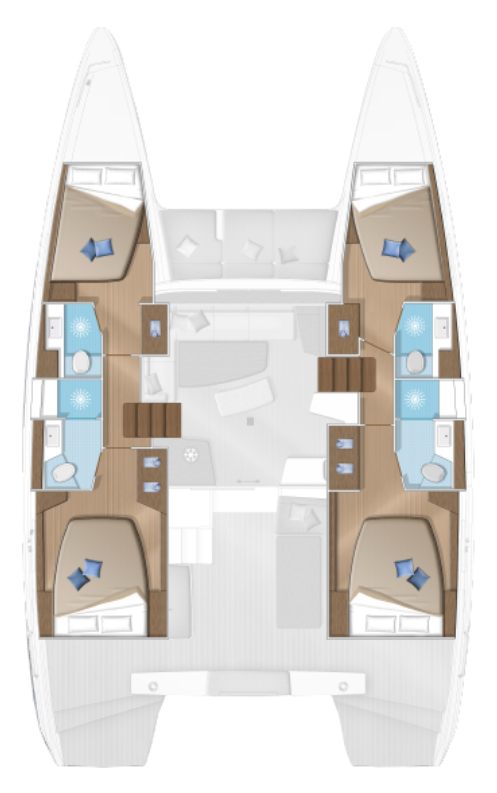 Bareboat Rental Catamaran Lagoon with a boat licence
