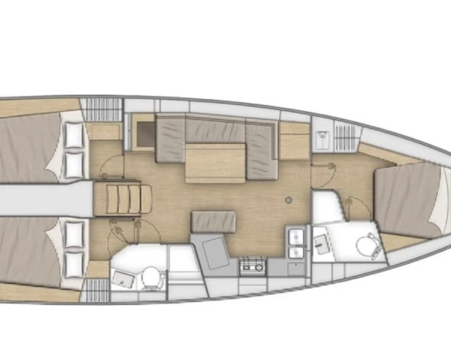 Bareboat Rental Sailboat Bénéteau with a boat licence