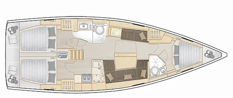 Sailboat rental with or without captain Hanse Lefkáda