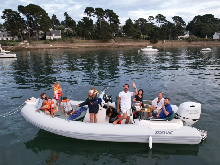 Bareboat Rental RIB Zodiac with a boat licence