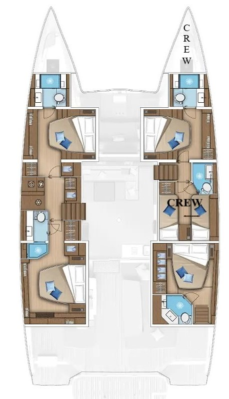 Catamaran rental in Palma de Mallorca - Lagoon Lagoon 55 - 4 + 2 cab.