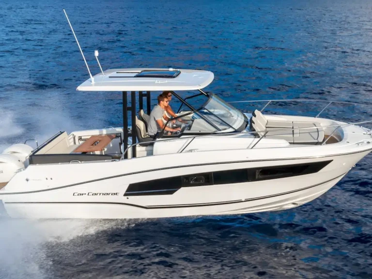 Jeanneau Cap Camarat 9.0 WA charter bareboat or captained in  Marina de Palamós