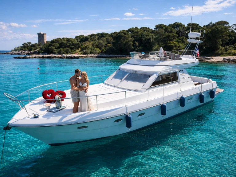 Bareboat Rental Luxury Yacht Ferretti with a boat licence