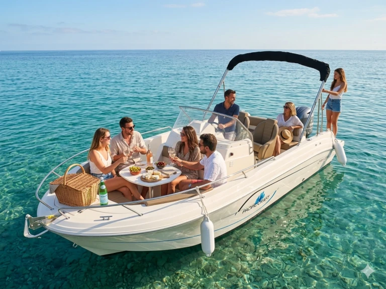 Motorboat rental in Can Pastilla - Pacific Craft Q670 'Atlas' (10p/200hp)