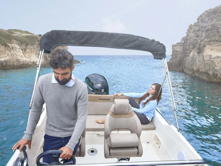 Quicksilver Activ 605 Sundeck charter bareboat or captained in  Llançà