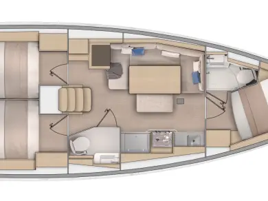 Sailboat rental with or without captain Bénéteau Split