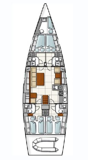 Sailboat rental in Syra - Hanse Hanse 540 E