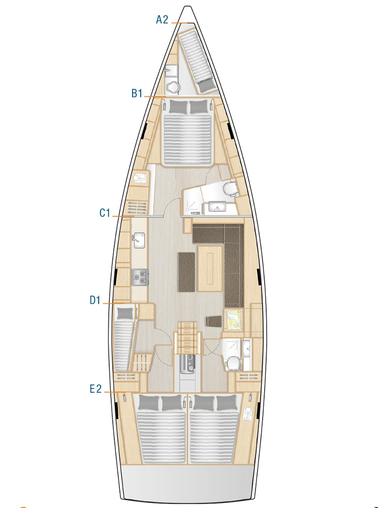 Rent a Hanse Hanse 508 Seget Donji