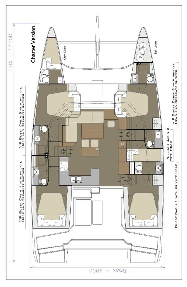 Catamaran rental in Pirovac - Dufour Dufour Catamarans 48 Sail