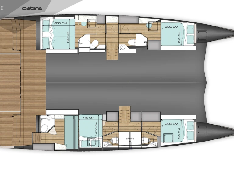 Wave Catamarans Wave 50 - 5 cab. in Olbia on SamBoat