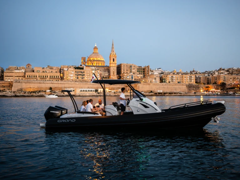 Grand Boats Golden Line G850LF charter bareboat or captained in  Il-Kalkara