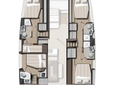 Bareboat Rental Catamaran BALI 4.6 5 CABINES NUM 4 with a boat licence