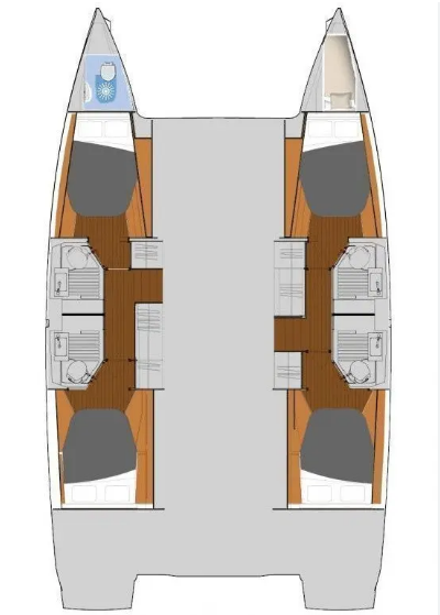 Catamaran rental in Nikiána - Fountaine Pajot Fountaine Pajot FP 41 Quatuor 4