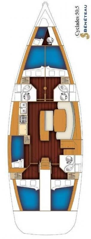 Sailboat rental in Alimos - Bénéteau Cyclades 50.5