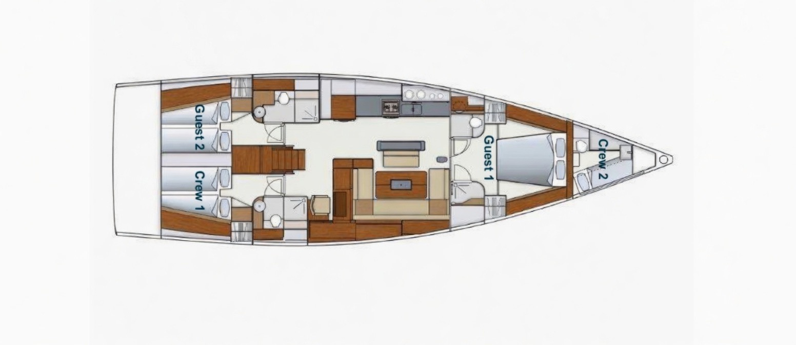 Hanse Hanse 575 charter bareboat or captained in  Golfo Aranci