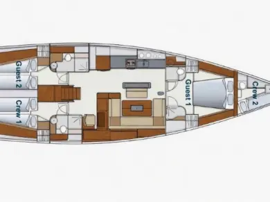 Hanse Hanse 575 charter bareboat or captained in  Golfo Aranci