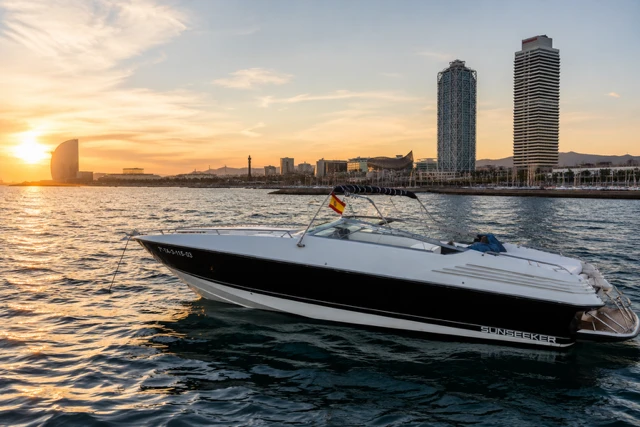 Sunseeker Monterey 27 charter bareboat or captained in  Port Olímpic of Barcelona