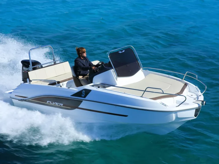 Bénéteau Flyer 5.5 SUNdeck charter bareboat or captained in  Novalja