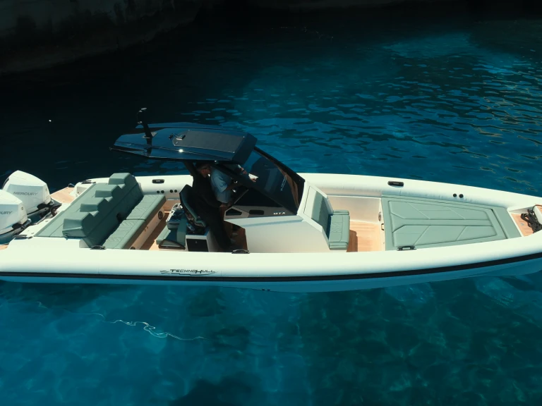 Bareboat Rental RIB Technohull with a boat licence