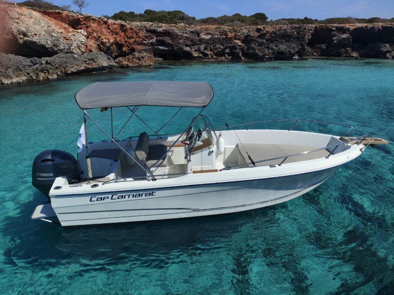 Jeanneau Cap Camarat 575 charter bareboat or captained in  Mahón