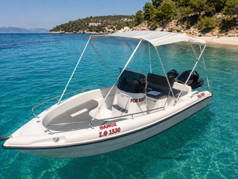Bareboat Rental Motorboat Poseidon with a boat licence