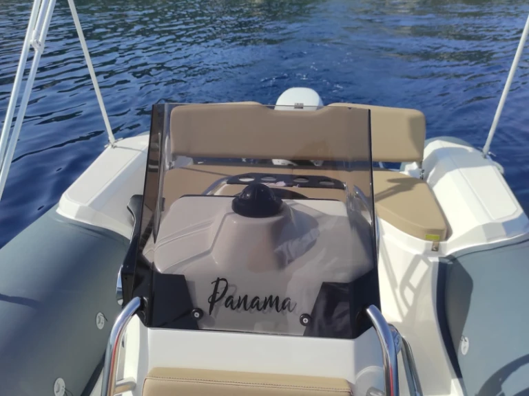 Bareboat Rental RIB Blue rib with a boat licence