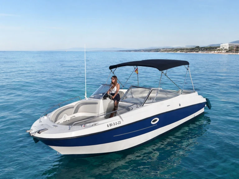 Bareboat Rental Motorboat Bayliner with a boat licence