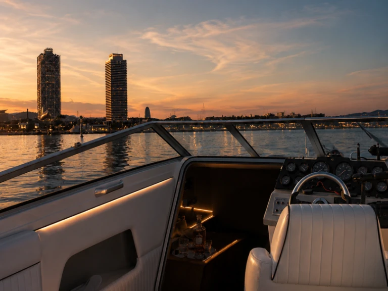 Sunseeker Monterey 27 charter bareboat or captained in  Port Olímpic of Barcelona