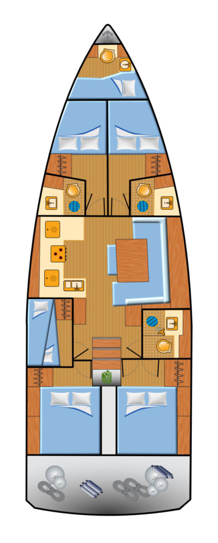 Sailboat rental with or without captain Jeanneau Split