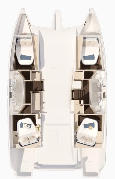Fountaine Pajot Fountaine Pajot FP 44 Quatuor - 4 + 1 cab. charter bareboat or captained in  Seget Donji