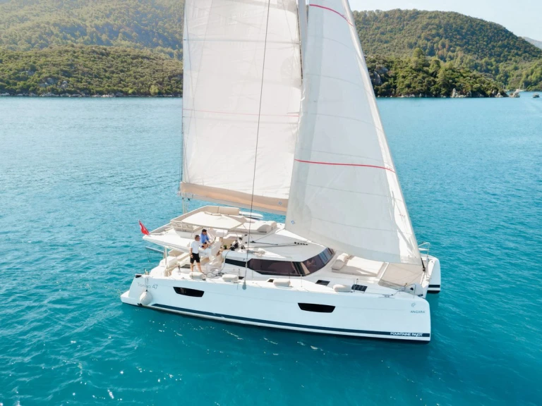 Bareboat Rental Catamaran Fountaine Pajot with a boat licence