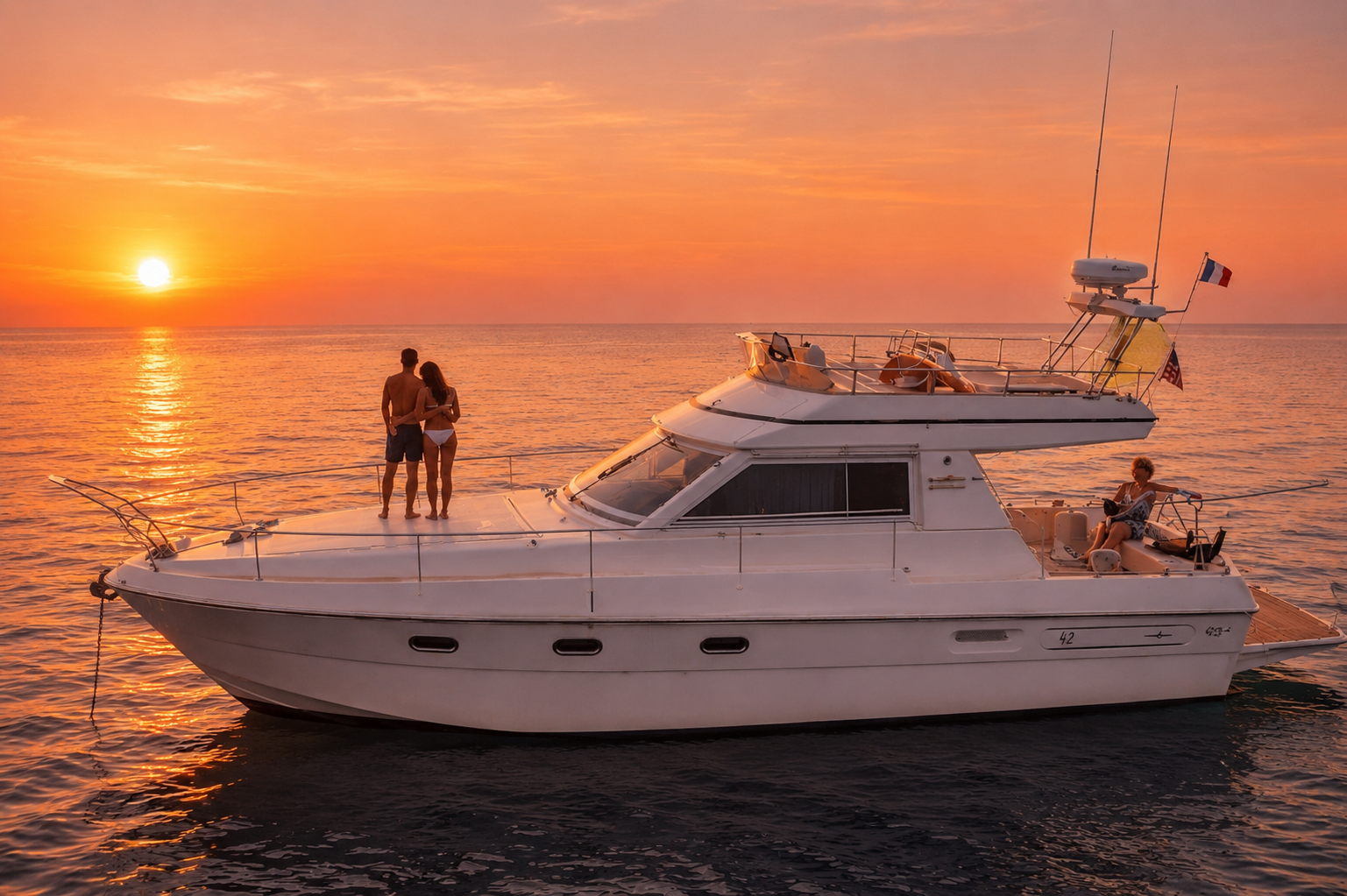 Ferretti Holiday Sea  charter bareboat or captained in  Cannes