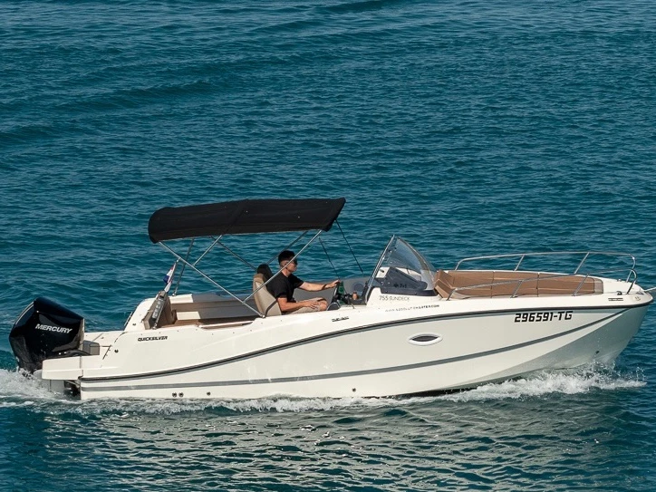 Quicksilver Activ 755 Sundeck charter bareboat or captained in  Split