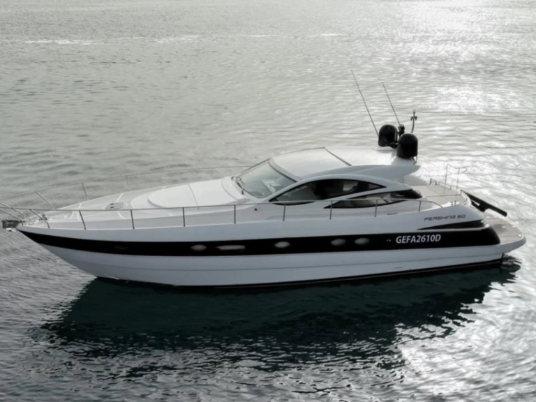 Bareboat Rental Motorboat Pershing with a boat licence