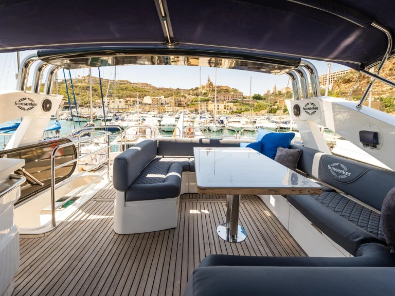 Sunseeker Manhattan 73 charter bareboat or captained in  St. Julian's