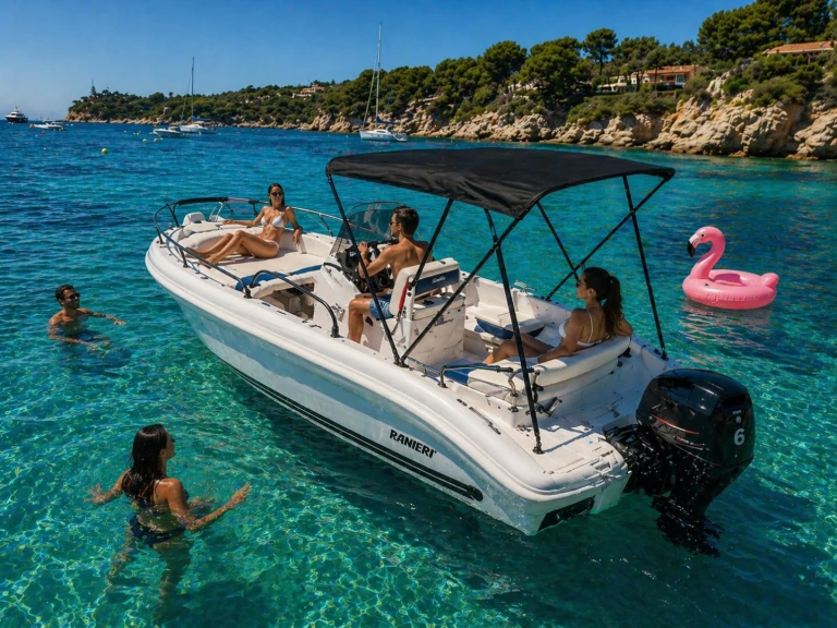 Ranieri Shark 17 charter bareboat or captained in  Saint-Laurent-du-Var
