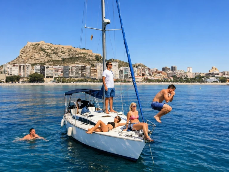 Bareboat Rental Sailboat Nao glass with a boat licence