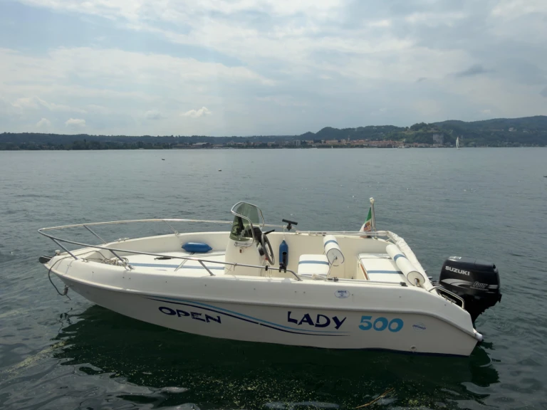 Bellingardo Lady 500 open charter bareboat or captained in  Angera