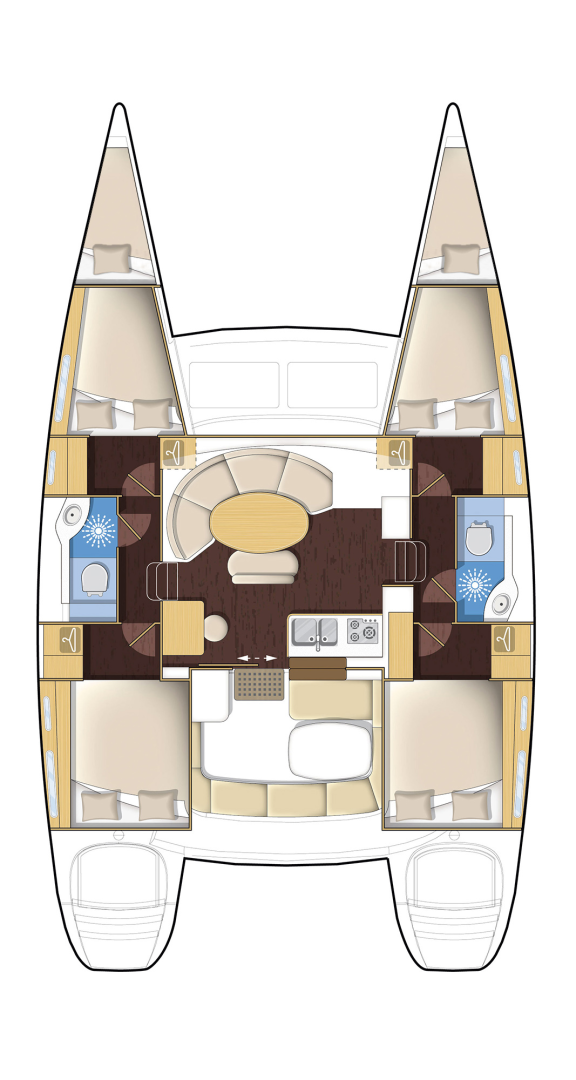 Bareboat Rental Catamaran Lagoon with a boat licence