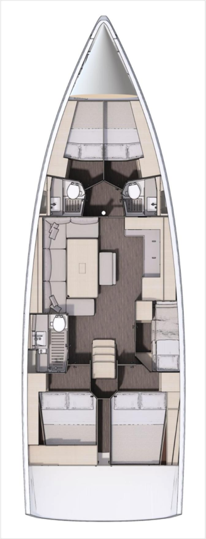 Bareboat Rental Sailboat Dufour with a boat licence