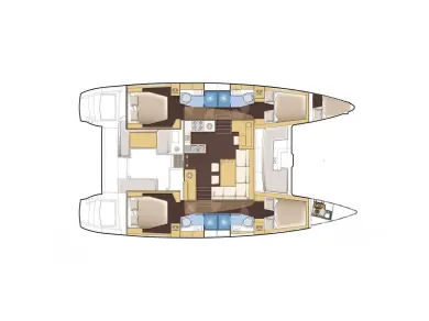Bareboat Rental Catamaran Lagoon with a boat licence