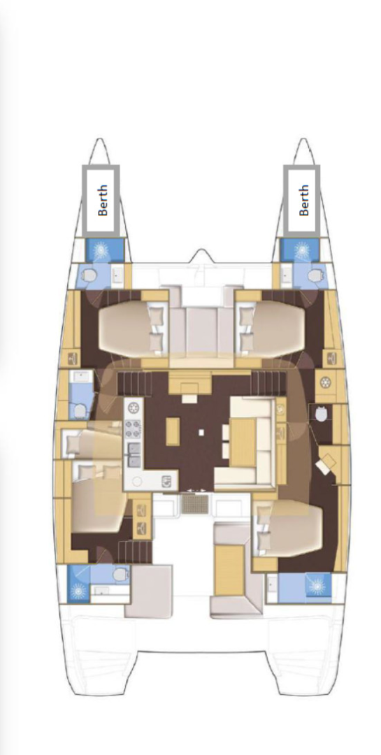 Bareboat Rental Catamaran Lagoon with a boat licence
