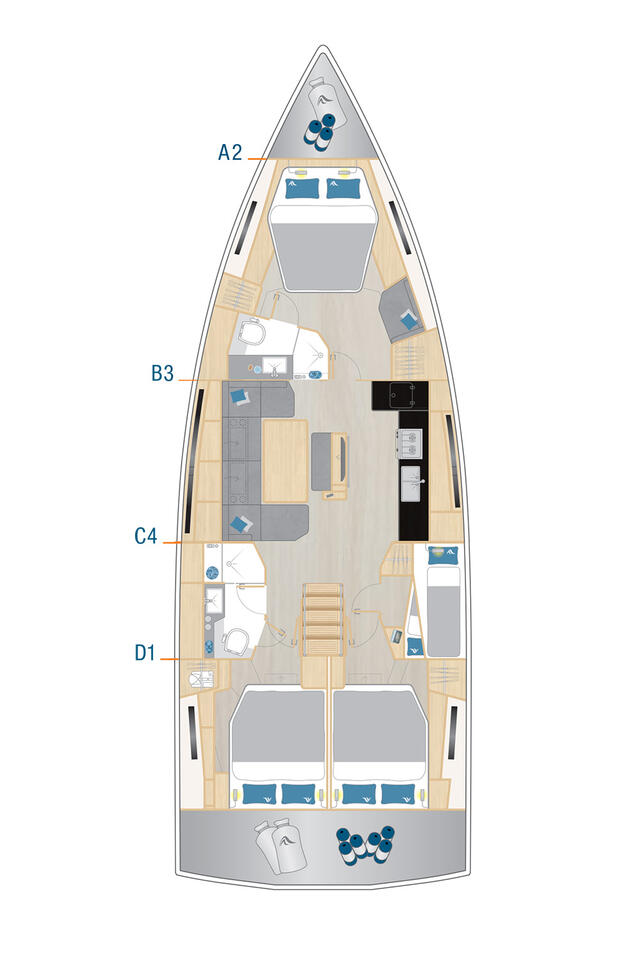 Sailboat rental with or without captain Hanse Göcek