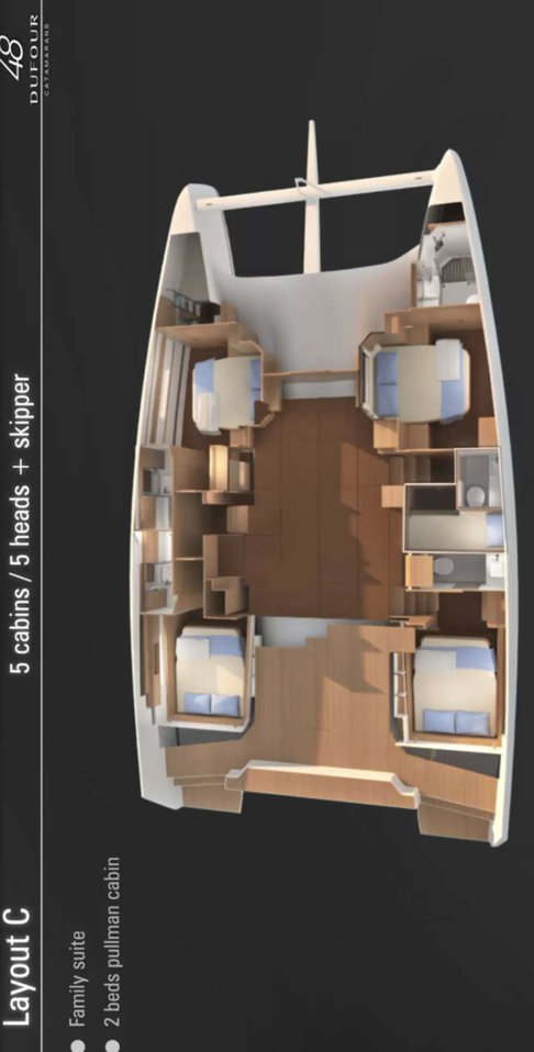 Bareboat Rental Catamaran Dufour with a boat licence