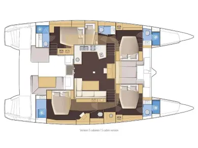 Bareboat Rental Catamaran Lagoon with a boat licence