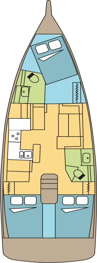 Sailboat rental with or without captain Jeanneau Lefkáda