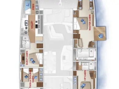 Bareboat Rental Catamaran Lagoon with a boat licence