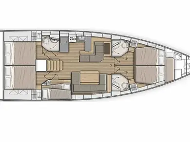 Bareboat Rental Sailboat Bénéteau with a boat licence