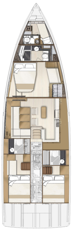 Yacht charter Road Town cheap Jeanneau 55 - 3 + 1 cab.